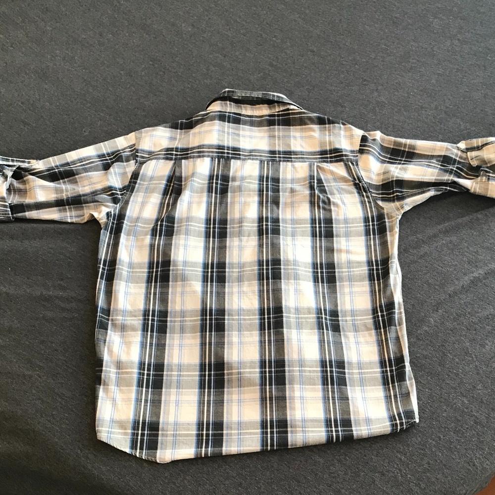 Beverly Hills Polo Club Flannel Button Up Sz Lg - Picture 5 of 6